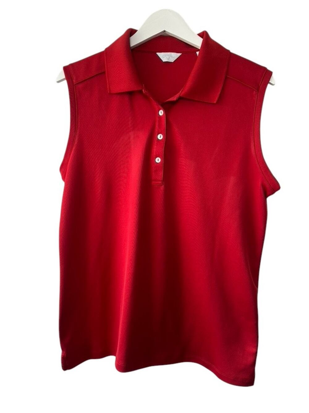 Callaway Red Sleeveless Polo Shirt Women's XL